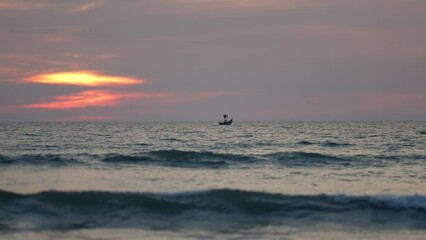 Boats at sea beach. Cox's Bazar, the longest uninterrupted sea beach in the world. 