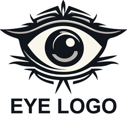 vector flat design eye logo template