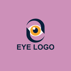 vector flat design eye logo template