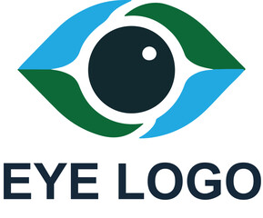 Obraz premium vector flat design eye logo template