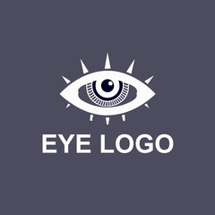 vector flat design eye logo template