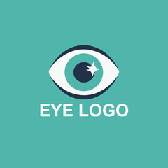 vector flat design eye logo template