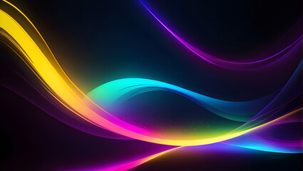 Naklejka premium Colorful abastract neon and yellow background modern blurry background wallpaper