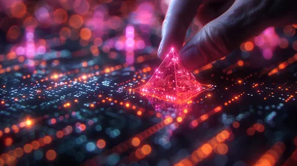 Foto op Plexiglas 3D isometric crypto world vibrant digital currencies diverse assets in motion © Keyframe's