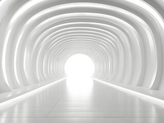 Obraz premium a futuristic, minimalist corridor that is mostly white