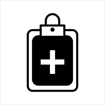 recommend clip art: Medical health insurance card line art vector icon for apps and websites