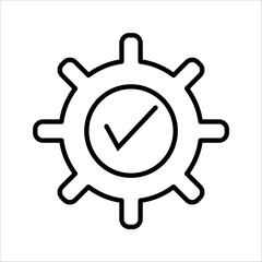 Set icon vector, Tool, Cog, Gear Sign Isolated on white background. Help option account concept. Trendy Flat style for graphic design, logo, Website, social media, UI, mobile app.