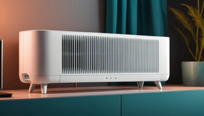 futuristic air purifier conditioner temperature 7