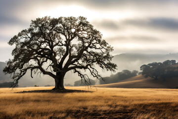 Fototapeta na wymiar lonely tree countryside.
