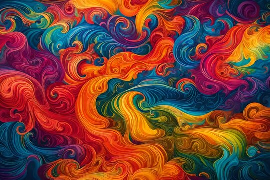 abstract background with circles, Step into a whirlwind of color with a captivating image featuring a color ink water rainbow background blend abstract cloud paint swirl burst