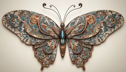 A Butterfly With Wings Adorned In Intricate Patter