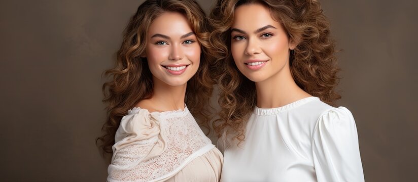 Joyful Women Embracing Friendship in Elegant White Dresses at a Summer Photoshoot