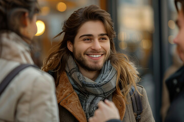 Happy young new employee 