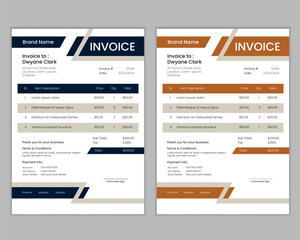 Modern simple designer invoice