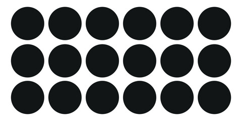 Dot pattern texture, circle halftone dot background black abstract.