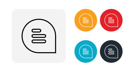 Speech bubble icon illustration isolated vector sign symbol