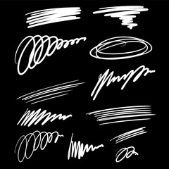 Hand drawn doodle pencil scratch mark. Brush line, pencil stroke. Brush mark. Vector illustration