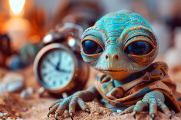 A clock an alien - 755040042