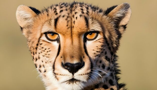 A Cheetah With Its Ears Swiveling Alert To Any So