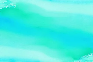 Crédence de cuisine en verre imprimé Turquoise Abstract watercolor paint by teal blue and green color liquid fluid texture background