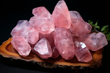 Solid Quartz stones background. Natural rock crystal. Generate Ai