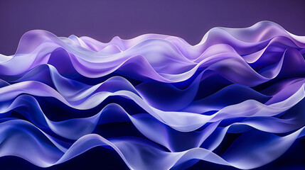 Smooth Flowing Fabric Texture in Purple and Blue, Abstract Design Background, Elegance and Luxury Concept