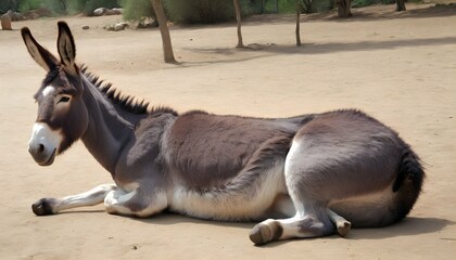 A Donkey With Its Tail Swishing Lazily Relaxed Upscaled 9