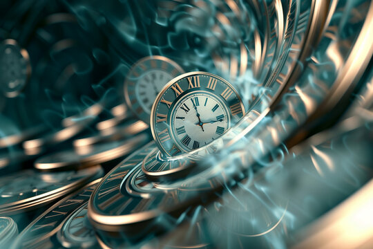 passing of time concept. Tweirl of time. High quality photo