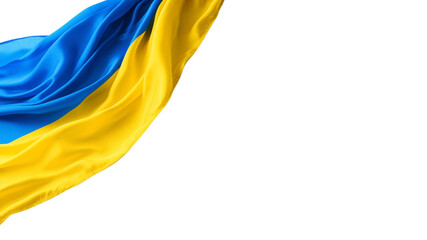 waving flag. Vibrant Ukrainian flag waves majestically, featuring bright blue above and rich yellow below, embodying national pride, in PNG format.