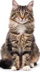 "Majestic Whiskers: A Portrait of a Beautiful Tabby Cat"