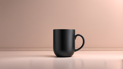 Captivating 3D Black Mug Mockup for Coffee Shops, Cafes, and Gift Stores Displays