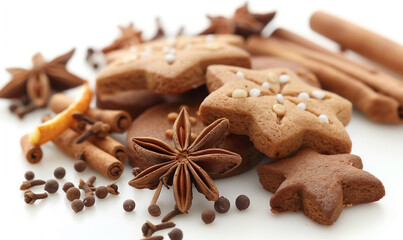Obraz na płótnie Canvas Aromatic Joy: Homemade Gingerbread Cookies with Nutmeg
