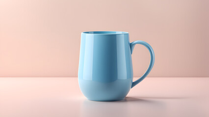 Premium 3D Blue Mug Mockup Elevate Your Coffee Shop, Cafe, or Merchandise Collection