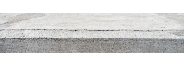 Long curb, curbstone isolated on white, PNG