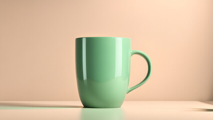 Elegant 3D Green Mug Design Elevate Your Coffee Shop, Cafe, or Gift and Merchandise Selection
