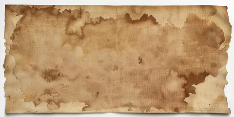 Old paper texture, old paper sheet on white background.