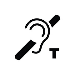 Hearing impaired icon. Public information symbol modern, simple, vector, icon for website design, mobile app, ui. Vector Illustration
