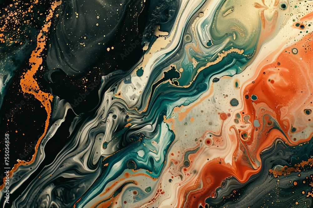 Poster abstract wallpaper with a dynamic mix of colors and textures creating a visually stimulating and cre