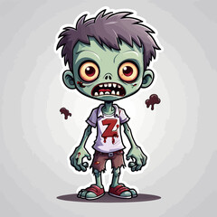 Cute Zombie Cartoon Design Very Cool