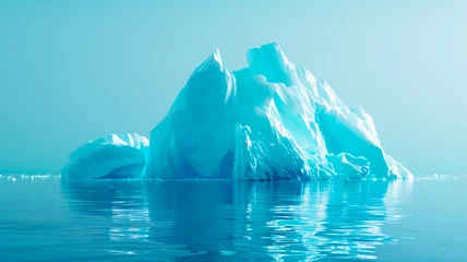 Papier Peint photo Turquoise iceberg in the ocean.