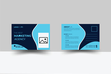 Corporate business postcard template design
