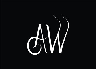 AW Abstract Letters Logo Monogram