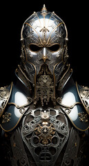 The Silver Knight: A Historical Aesthetic Exploration of an Armored Man from the Past, created with Generative AI technology