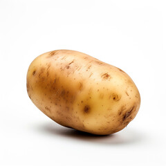 potatoe on a white background сreated with Generative Ai