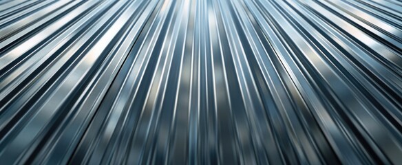 Fototapeta premium High-resolution photograph of corrugated metal, emphasizing its wave-like pattern and durability for an edgy backdrop