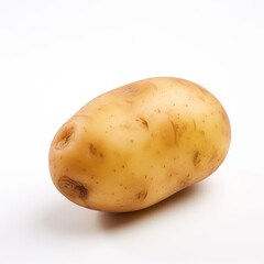 potatoe on a white background сreated with Generative Ai