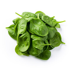 Obraz premium spinach on a white background сreated with Generative Ai