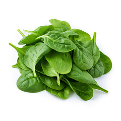 Fototapeta premium spinach on a white background сreated with Generative Ai