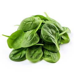 Obraz premium spinach on a white background сreated with Generative Ai