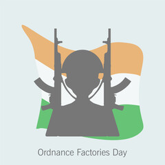 Ordnance Factories Day vector, illustration. March 18.
